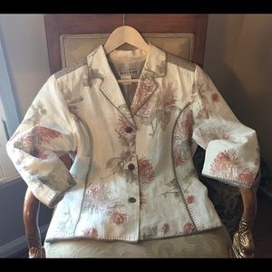 Nancy Bolen City Girl,  linen jacket, EUC, lined/ make offer❤️